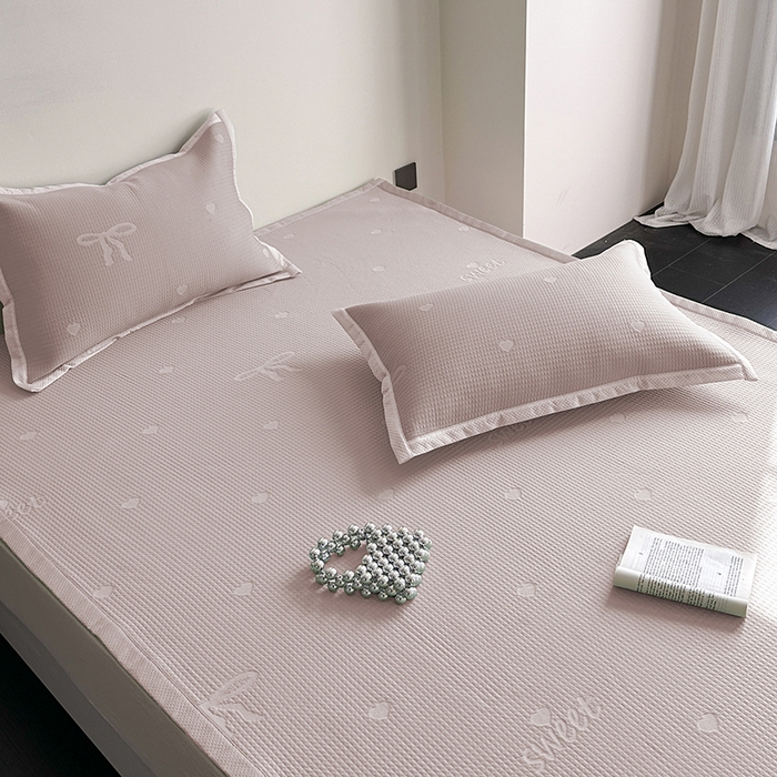 91家纺网 家纺一手货源 找家纺 麦伦家居 2025新款3D凉豆豆凉席系列（爱豆、甜梦） 甜梦-粉