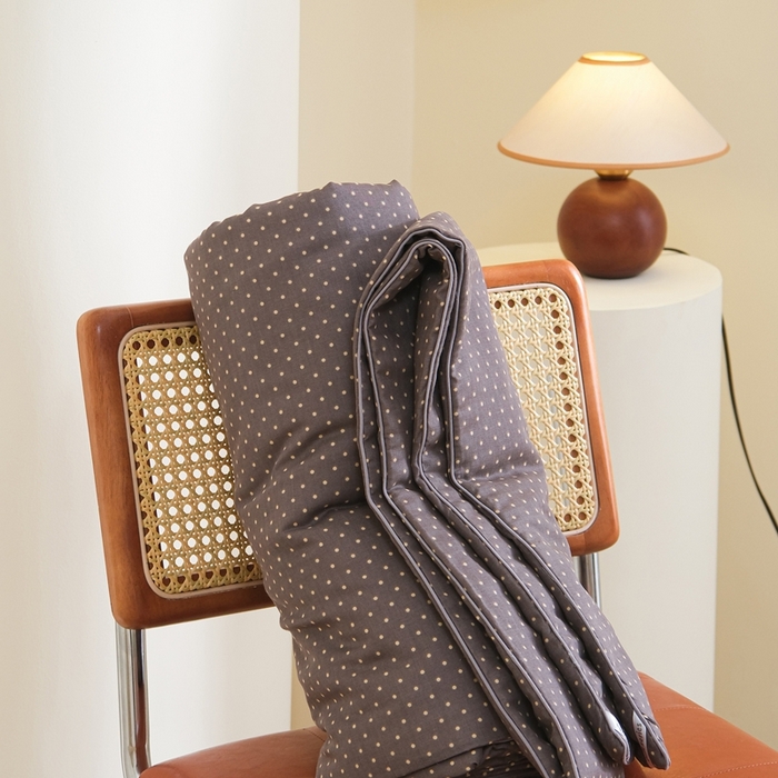 91家纺网 家纺一手货源 找家纺 U被家纺 2025新款全棉双层纱夏凉被茶歇系列 波舞圆曲-深灰