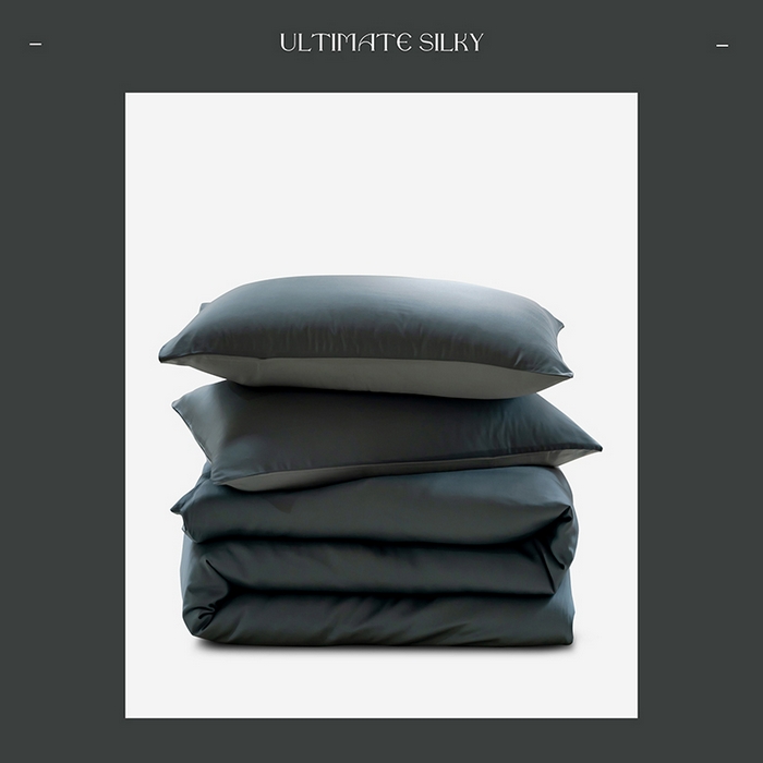 91家纺网 家纺一手货源 找家纺 咏绒家纺工厂店 2025新款60支奥地利兰精天丝单品系列--单被套 灰蓝色-冰川灰