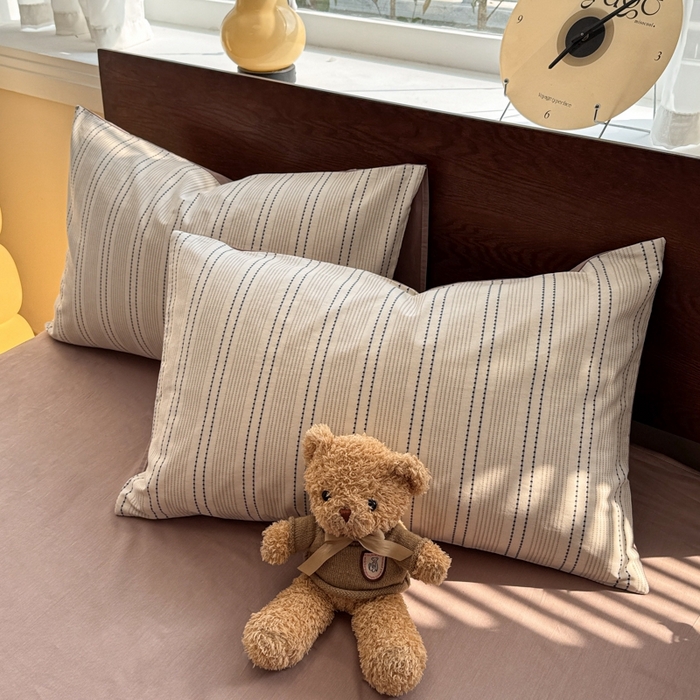 91家纺网 家纺一手货源 找家纺 呗旺鹿 2025新款学生季全棉纯棉40支跑量款巴恩风四件套 西塔茶