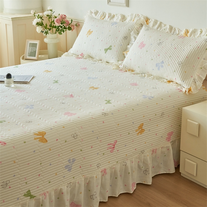 91家纺网 家纺一手货源 找家纺 恒爱家纺 2024新款全棉甜美少女单床盖 幻真