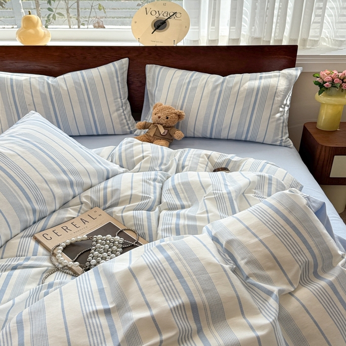 91家纺网 家纺一手货源 找家纺 呗旺鹿 2025新款学生季全棉纯棉40支跑量款巴恩风四件套 比格兰