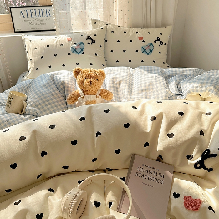 91家纺网 家纺一手货源 找家纺 （总）澳梵家居 2025新款小清新全棉印花毛巾绣四件套