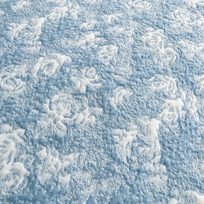 91家纺网 家纺一手货源 找家纺 野马寝具跨境电商专供 2025新款潮汐床笠-玫瑰 绽放-玫瑰蓝