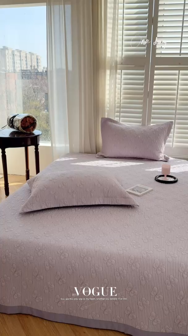 91家纺网 家纺一手货源 找家纺 琳可家居 花开蝶自来系列双面再生纤维素纤维床盖高温水洗两面可用 花开蝶自来-紫