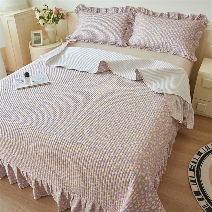 91家纺网 家纺一手货源 找家纺 恒爱家纺 2024新款全棉甜美少女单床盖 绝影