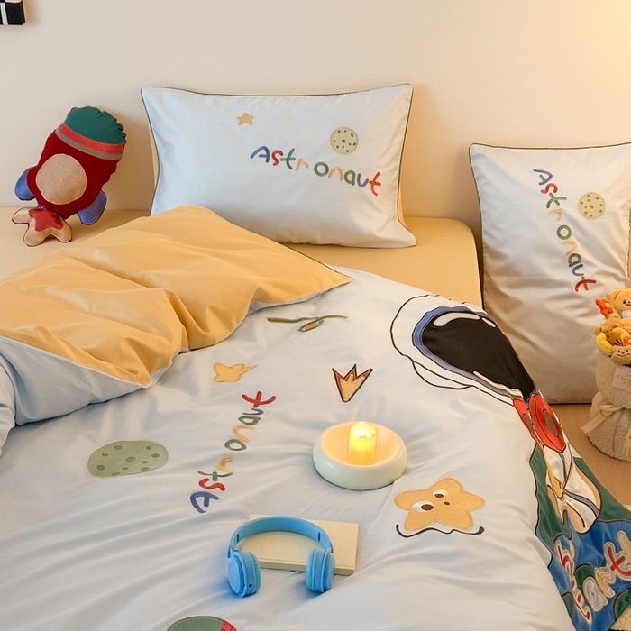 91家纺网 家纺一手货源 找家纺 （总）西西家居 2025新款100支澳棉纯棉四件套-太空旅行