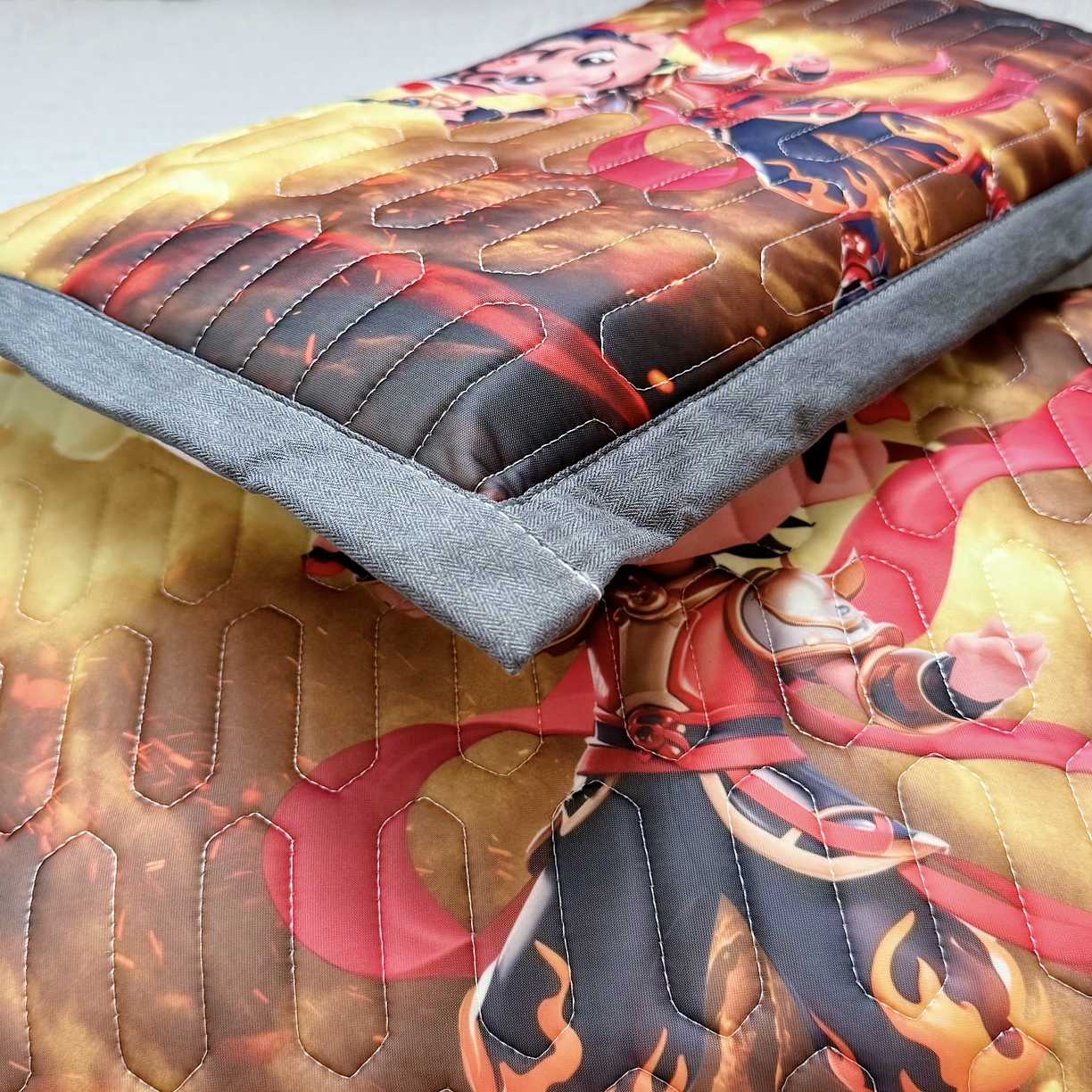 91家纺网 家纺一手货源 找家纺 纽乐家纺 2025新款卡通5D数码印花哪吒周边儿童冰丝乳胶凉枕枕套枕芯 哪吒-2