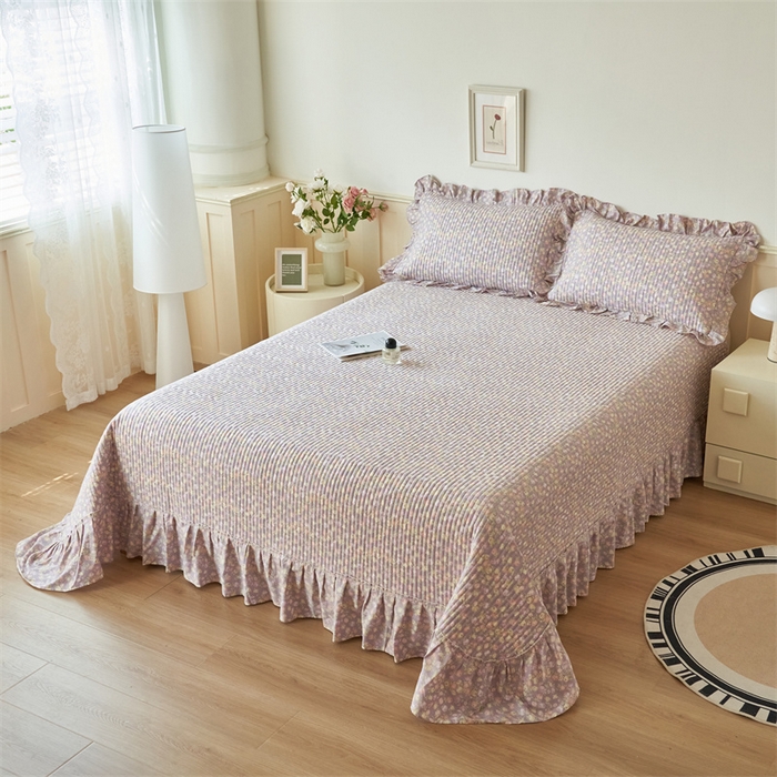 91家纺网 家纺一手货源 找家纺 恒爱家纺 2024新款全棉甜美少女单床盖 绝影