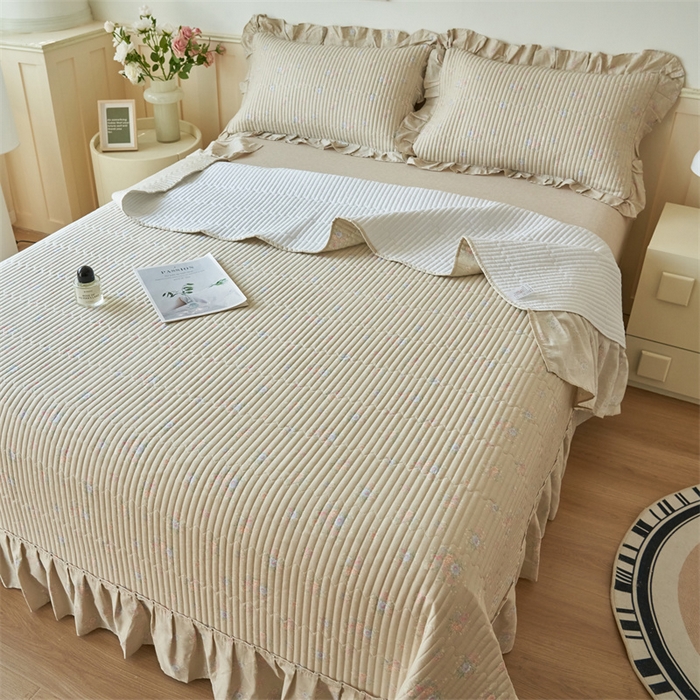 91家纺网 家纺一手货源 找家纺 恒爱家纺 2024新款全棉甜美少女单床盖 半夏