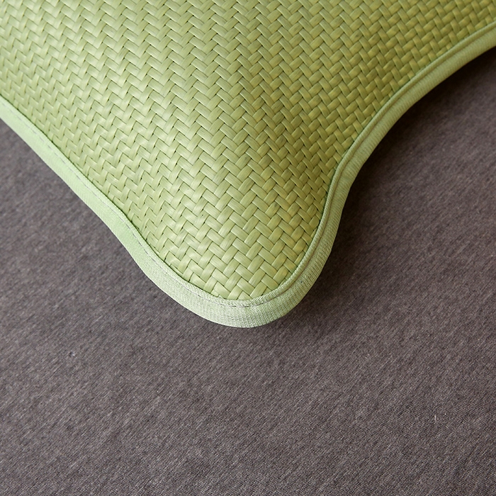 91家纺网 家纺一手货源 找家纺 梦叶草 2025新款纯色冰藤全荞麦枕夏凉凉感枕芯冰丝冰藤枕头 纯色冰藤全荞麦枕-嫩绿35*55cm