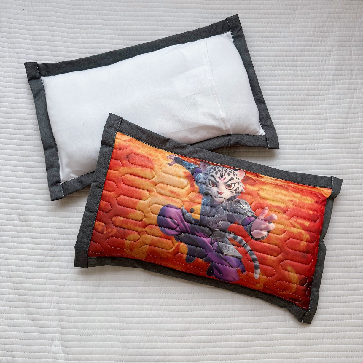 91家纺网 家纺一手货源 找家纺 纽乐家纺 2025新款卡通5D数码印花哪吒周边儿童冰丝乳胶凉枕枕套枕芯 哪吒-3