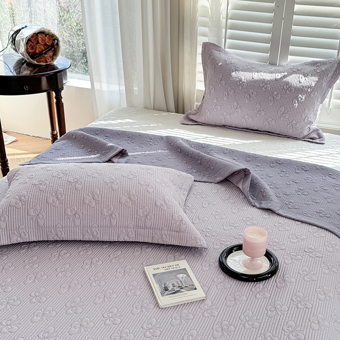 91家纺网 家纺一手货源 找家纺 琳可家居 花开蝶自来系列双面再生纤维素纤维床盖高温水洗两面可用 花开蝶自来-紫