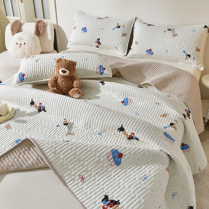 91家纺网 家纺一手货源 找家纺 （总）床笠人家 2025新款亲肤双面磨毛夹棉床盖