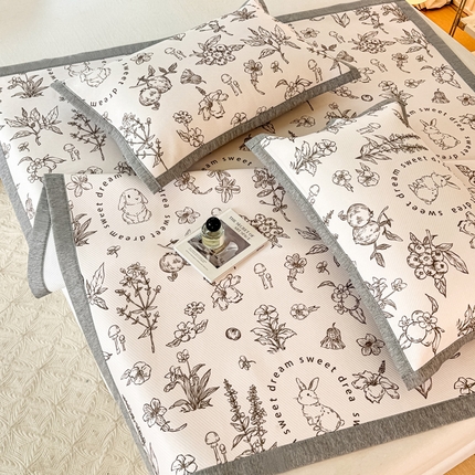 91家纺网 家纺一手货源 找家纺 （总）源舍家纺 2025新款冰豆豆斜纹数码印花席