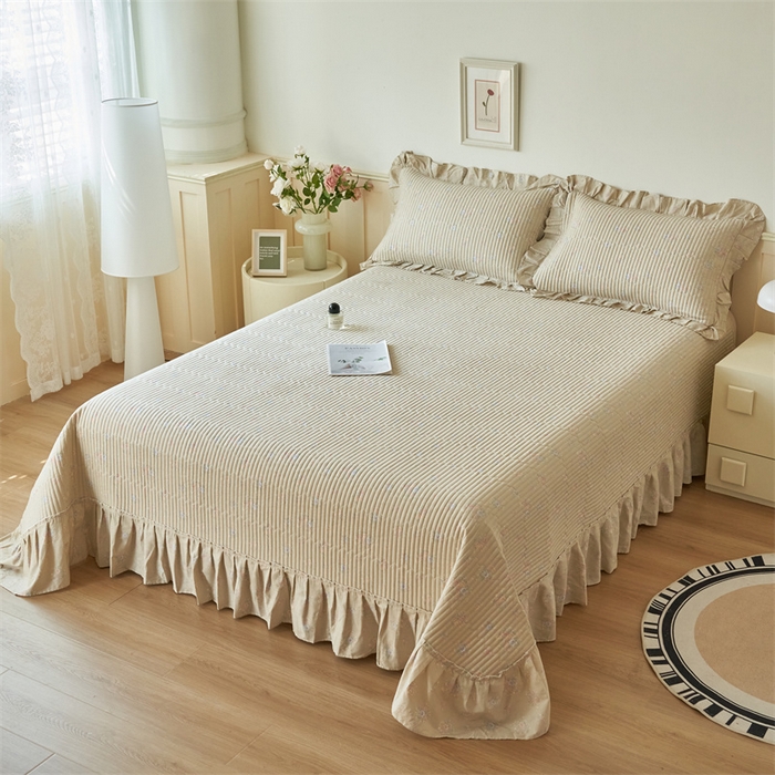 91家纺网 家纺一手货源 找家纺 恒爱家纺 2024新款全棉甜美少女单床盖 半夏