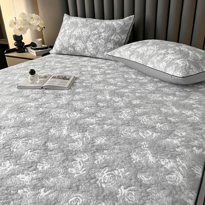 91家纺网 家纺一手货源 找家纺 （总）野马寝具跨境电商专供 2025新款潮汐床笠-玫瑰