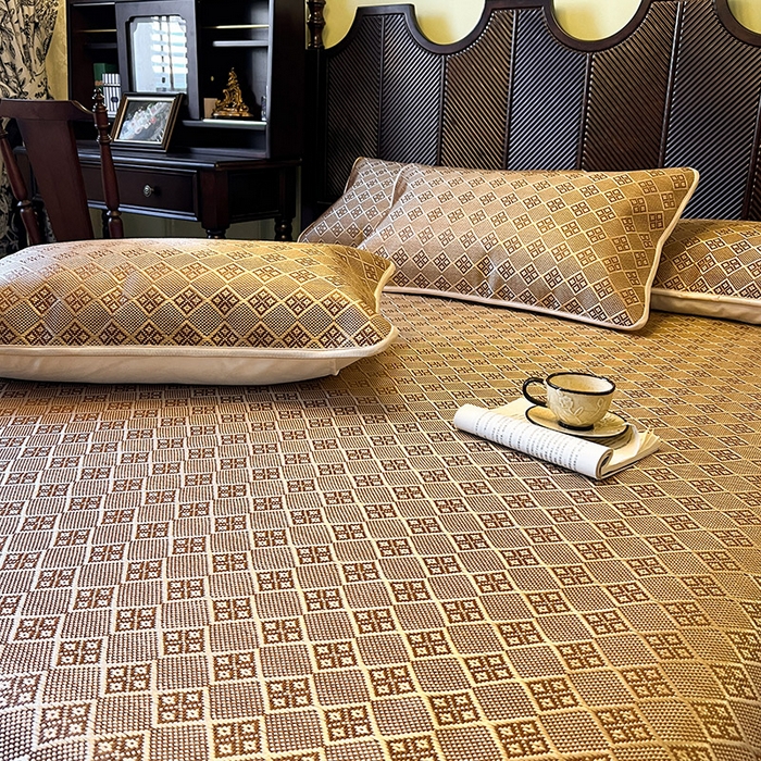 91家纺网 家纺一手货源 找家纺 （总）网红馆 2025新款花边冰藤席凉席-夏之语床笠款