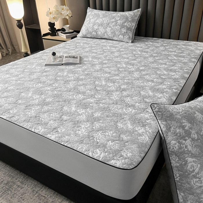 91家纺网 家纺一手货源 找家纺 （总）野马寝具跨境电商专供 2025新款潮汐床笠-玫瑰