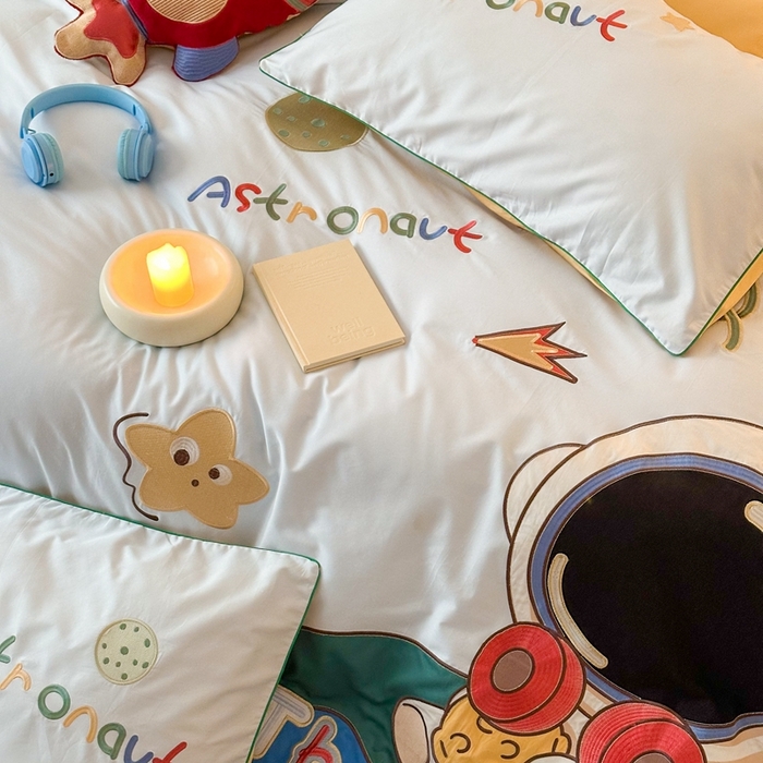 91家纺网 家纺一手货源 找家纺 （总）西西家居 2025新款100支澳棉纯棉四件套-太空旅行