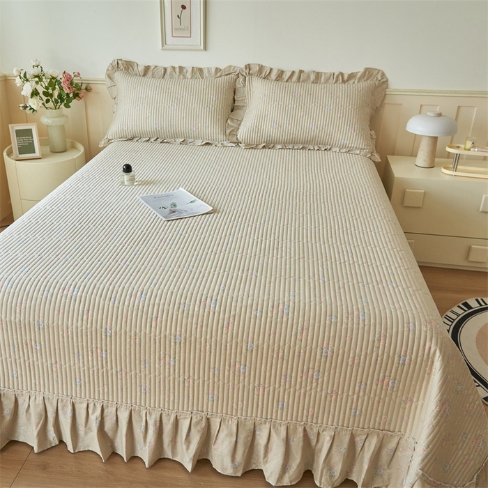 91家纺网 家纺一手货源 找家纺 恒爱家纺 2024新款全棉甜美少女单床盖 半夏