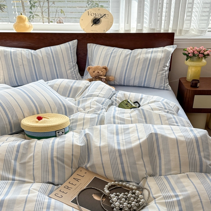 91家纺网 家纺一手货源 找家纺 呗旺鹿 2025新款学生季全棉纯棉40支跑量款巴恩风四件套 比格兰