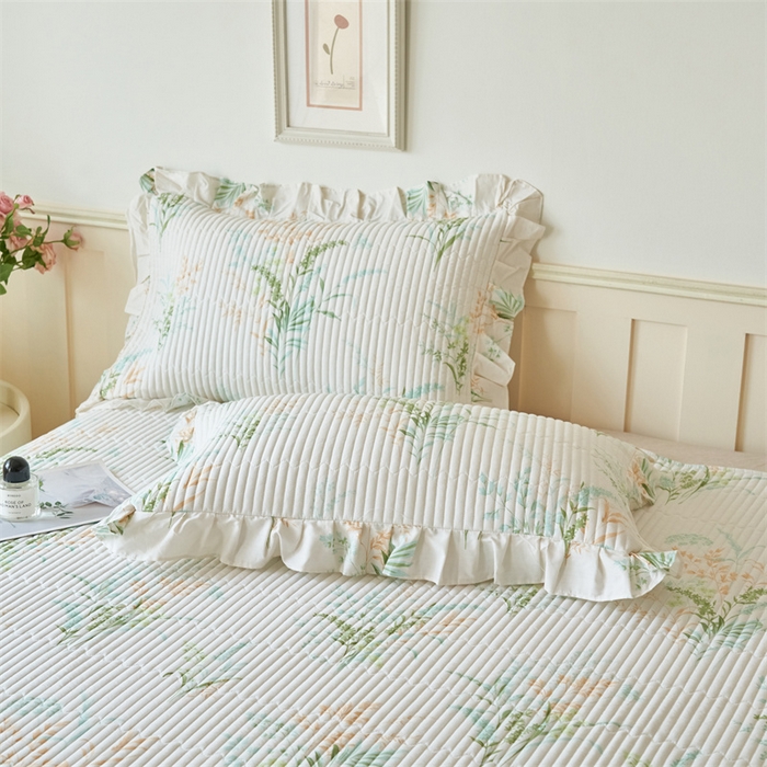 91家纺网 家纺一手货源 找家纺 恒爱家纺 2024新款全棉甜美少女单床盖 青稞