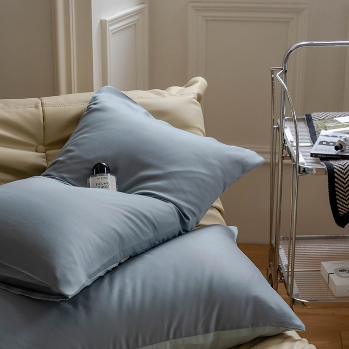 91家纺网 家纺一手货源 找家纺 咏绒家纺工厂店 2025新款60S奥地利兰精天丝轻奢系列-单床单 冰川灰