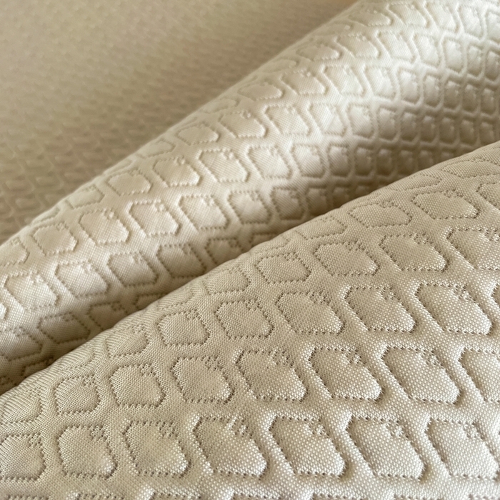 91家纺网 家纺一手货源 找家纺 欧邦 2025新款提花冰豆豆凉席三件套-幸运草 床笠款-幸运草-米