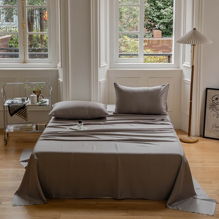 咏绒家纺工厂店 2025新款60S奥地利兰精天丝轻奢系列-单床单 曙光银