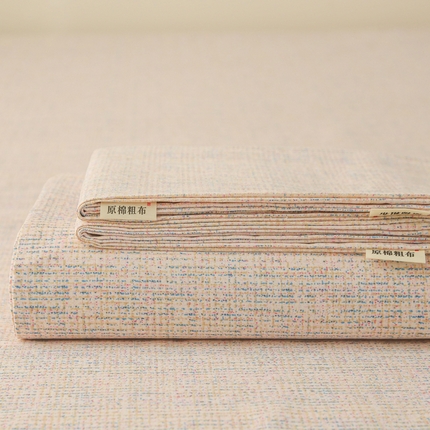 91家纺网 家纺一手货源 找家纺 棉乐町家居 2025新款锦柔老粗布床单老粗布凉席三件套漫莎