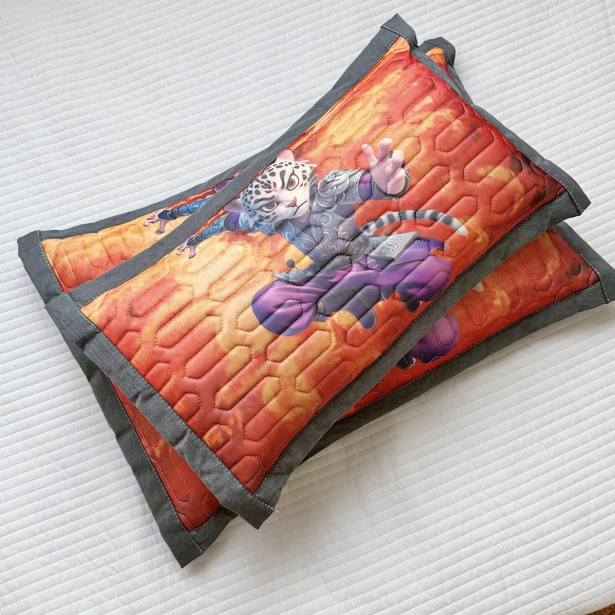 91家纺网 家纺一手货源 找家纺 纽乐家纺 2025新款卡通5D数码印花哪吒周边儿童冰丝乳胶凉枕枕套枕芯 哪吒-3