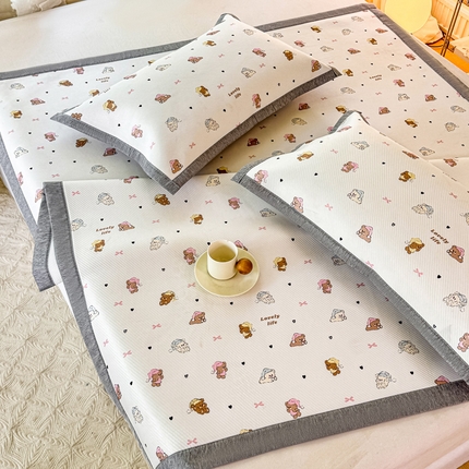 91家纺网 家纺一手货源 找家纺 （总）源舍家纺 2025新款冰豆豆斜纹数码印花席