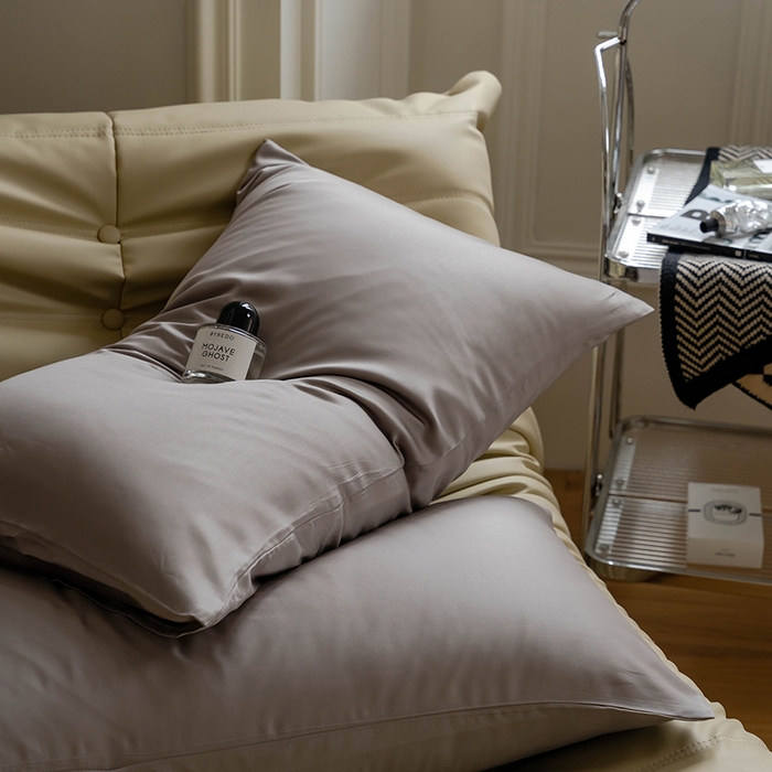 91家纺网 家纺一手货源 找家纺 咏绒家纺工厂店 2025新款60S奥地利兰精天丝轻奢系列-单床单 曙光银