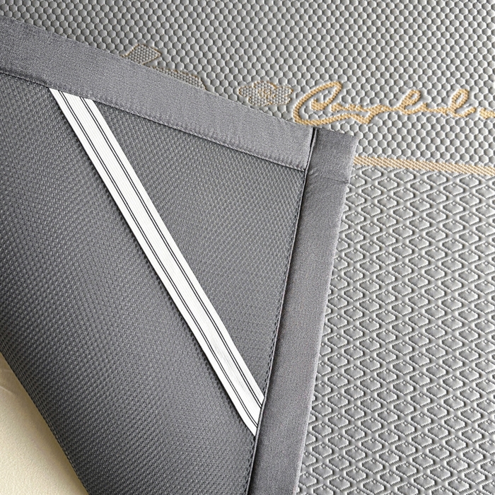 91家纺网 家纺一手货源 找家纺 欧邦 2025新款提花冰豆豆凉席三件套-幸运草 凉席款-幸运草-灰