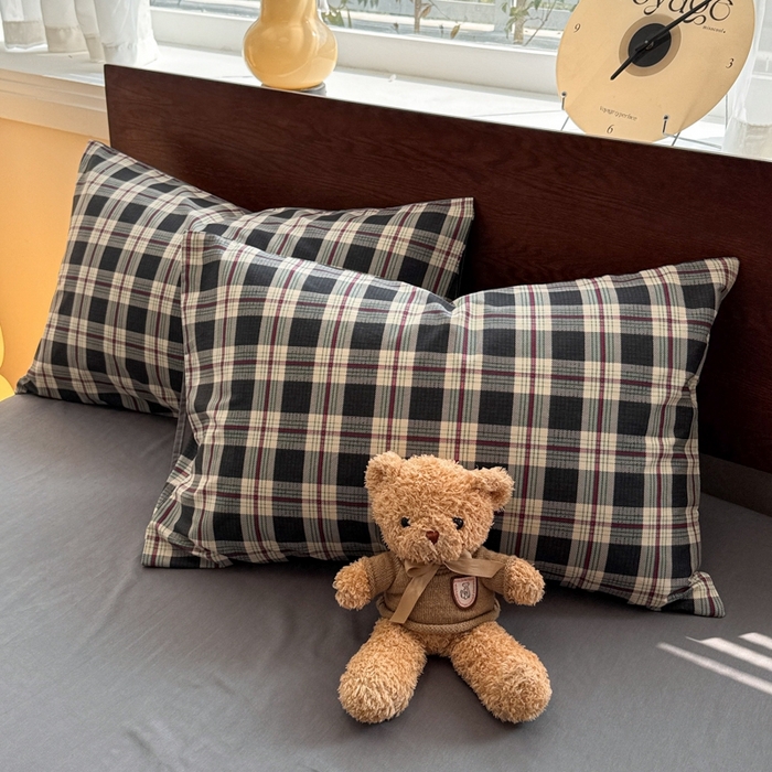 91家纺网 家纺一手货源 找家纺 （总）呗旺鹿 2025新款学生季全棉纯棉40支跑量款巴恩风四件套