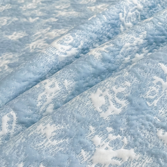 91家纺网 家纺一手货源 找家纺 野马寝具跨境电商专供 2025新款潮汐床笠-玫瑰 绽放-玫瑰蓝