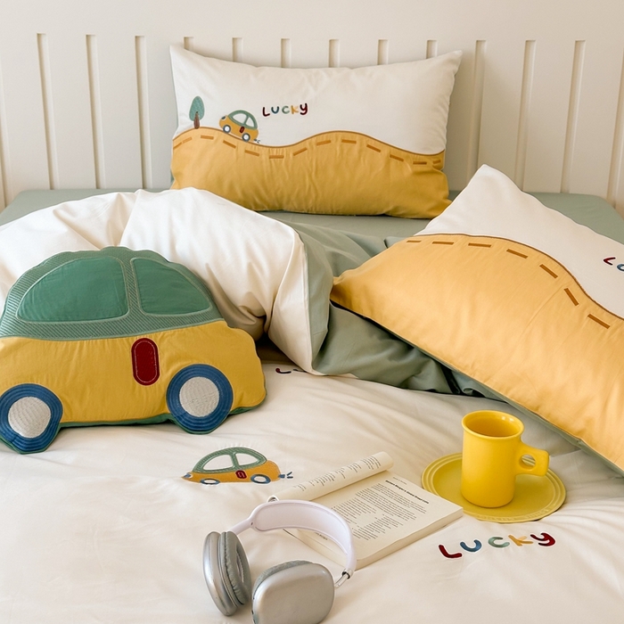 91家纺网 家纺一手货源 找家纺 （总）西西家居 2025新款100支澳棉纯棉四件套-汽车小队