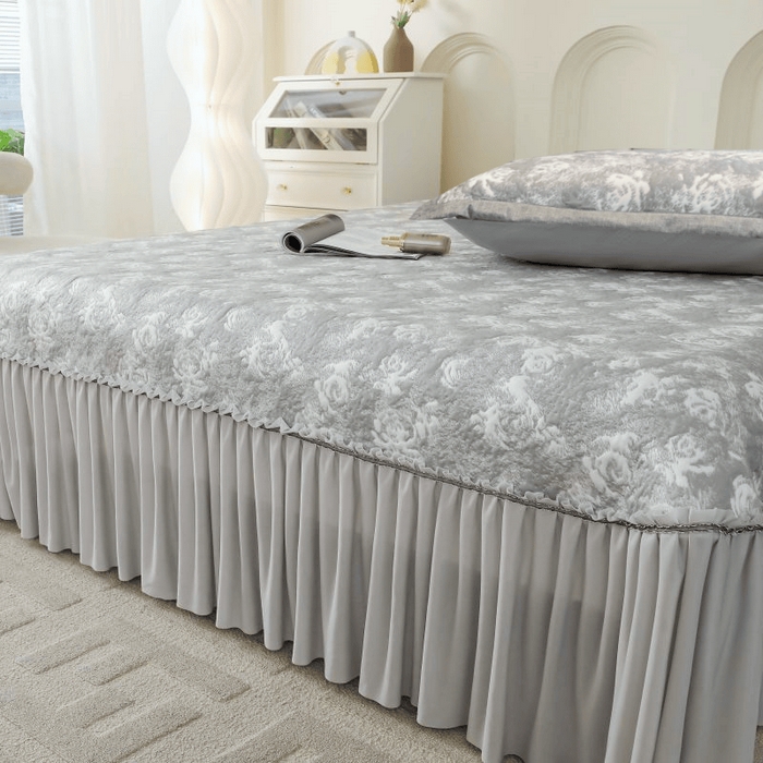 91家纺网 家纺一手货源 找家纺 （总）野马寝具跨境电商专供 2025新款玫瑰花床裙