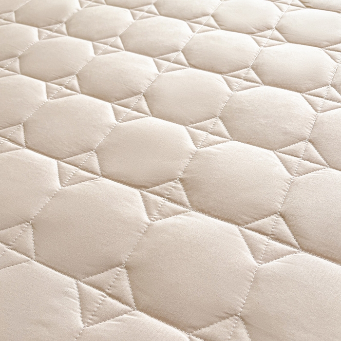 91家纺网 家纺一手货源 找家纺 万盛家纺 2025新款夹棉恐龙刺绣床笠 恐龙-方格  卡其