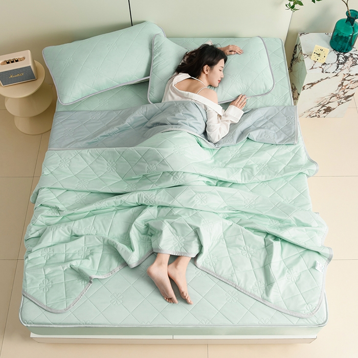 91家纺网 家纺一手货源 找家纺 （总）2025新款清凉舒适凉感丝夏被四件套