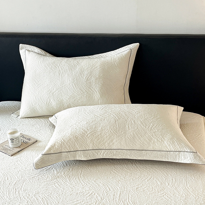 91家纺网 家纺一手货源 找家纺 蓝邻家纺 2025新款PE提花床笠凉席-涂鸦系列 涂鸦-米白