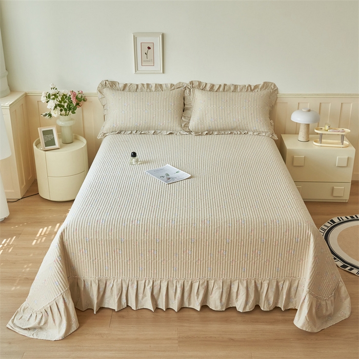 91家纺网 家纺一手货源 找家纺 恒爱家纺 2024新款全棉甜美少女单床盖 半夏