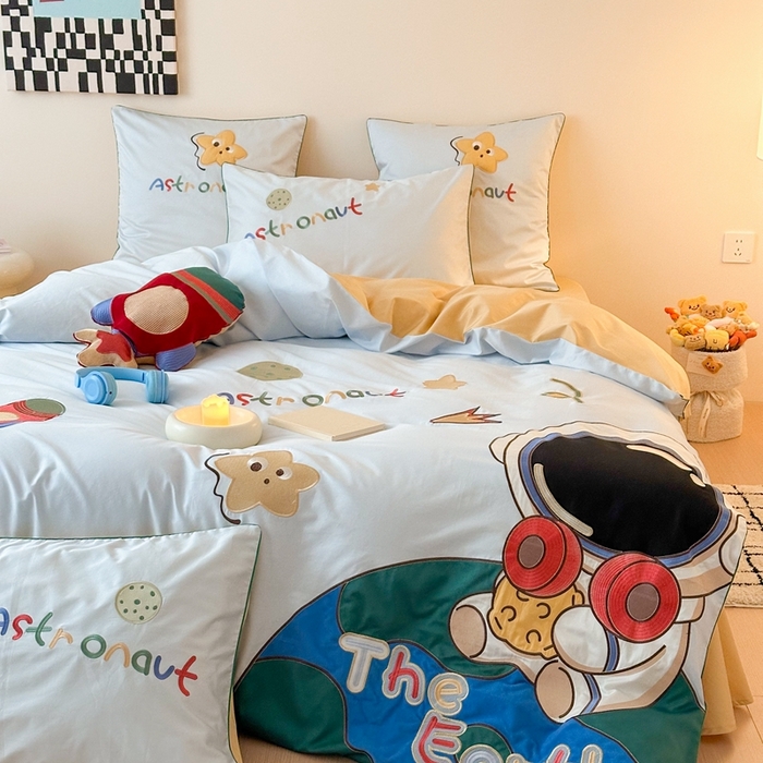 91家纺网 家纺一手货源 找家纺 （总）西西家居 2025新款100支澳棉纯棉四件套-太空旅行