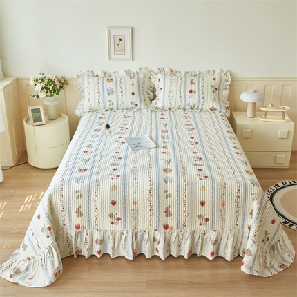 恒爱家纺 2024新款全棉甜美少女单床盖 越畔之思