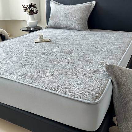 91家纺网 家纺一手货源 找家纺 （总）蓝邻家纺 2025新款PE提花床笠凉席-涂鸦系列