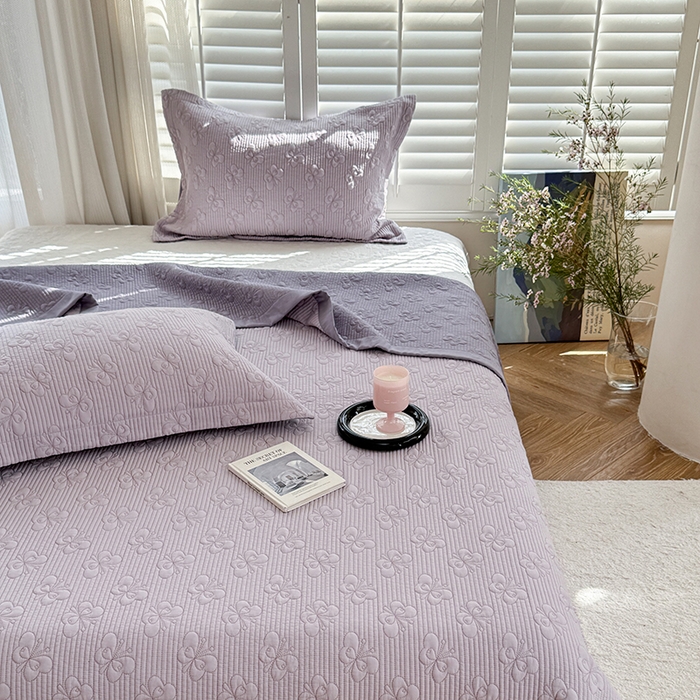 91家纺网 家纺一手货源 找家纺 琳可家居 花开蝶自来系列双面再生纤维素纤维床盖高温水洗两面可用 花开蝶自来-紫