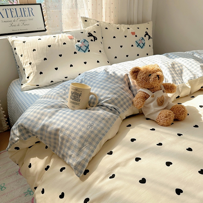 91家纺网 家纺一手货源 找家纺 （总）澳梵家居 2025新款小清新全棉印花毛巾绣四件套