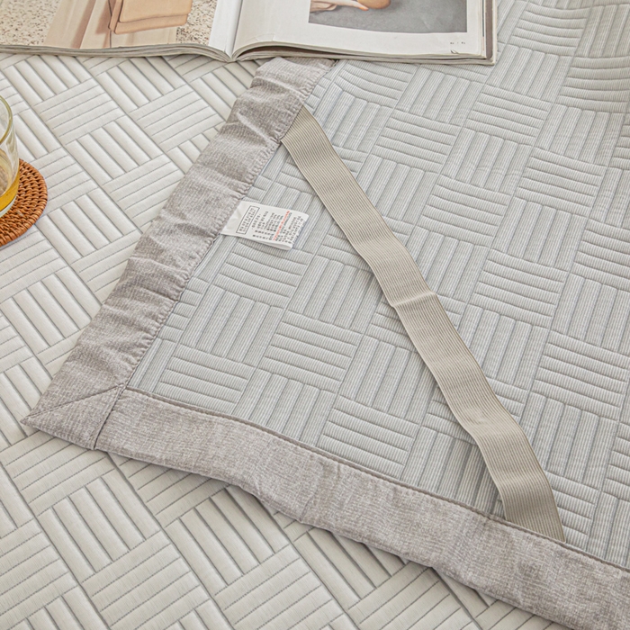 91家纺网 家纺一手货源 找家纺 野马寝具跨境电商专供 2025新款高分子冰感垫软凉席 正方格