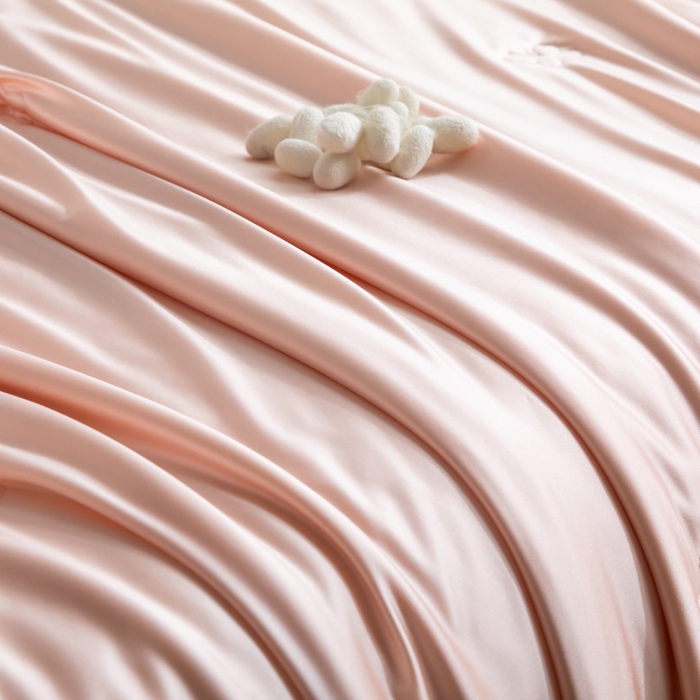 91家纺网 家纺一手货源 找家纺 野马寝具跨境电商专供 2025新款森氧冰蚕蚕丝被 粉色